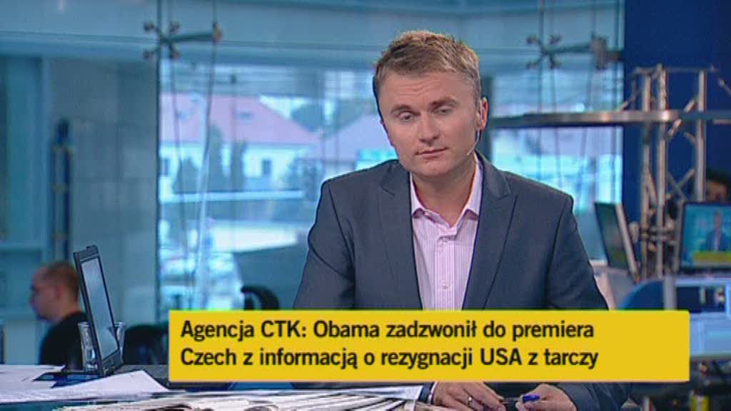 Agencja CTK: Obama zadzwonił do premiera Czech z informacją o rezygnacji USA z tarczy (materiał z 17 września 2009)