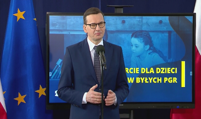 Premier Mateusz Morawiecki o programie wsparcia dla dzieci z rodzin pegeerowskich