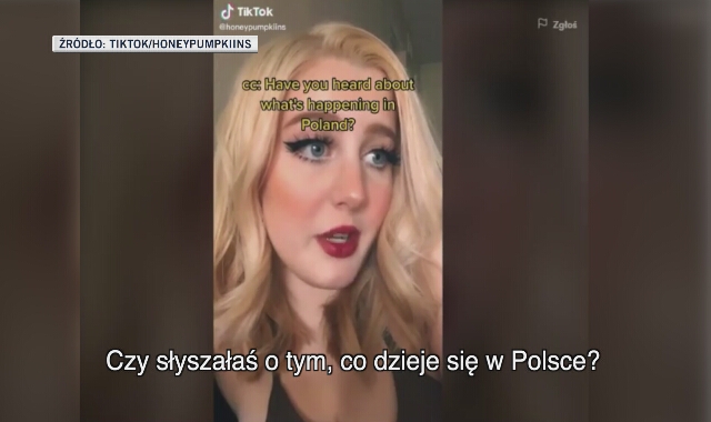 Film opublikowany na TikToku o niedawnych wydarzeniach w Polsce