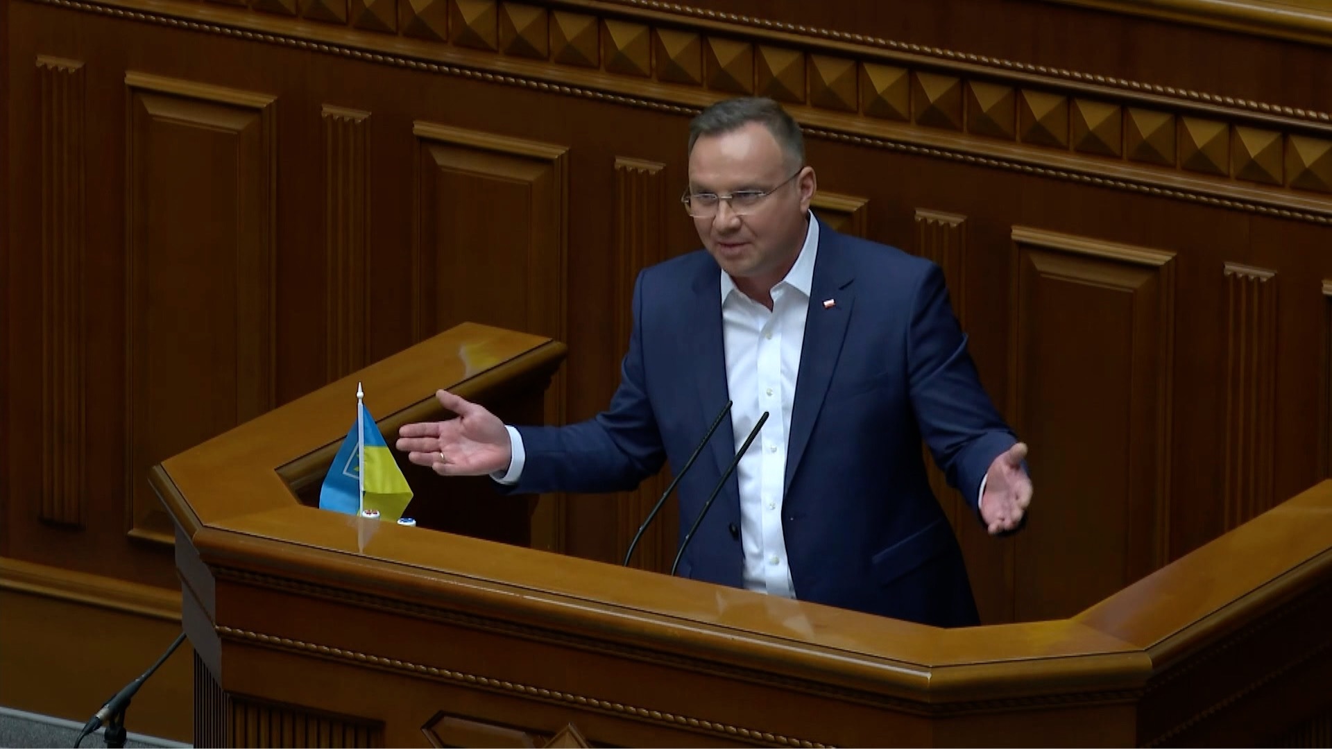 22.05.2022 | Andrzej Duda wystąpił przed Radą Najwyższą Ukrainy
