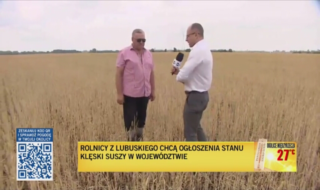 Rolnicy z województwa lubuskiego chcą ogłoszenia stanu suszy.mp4