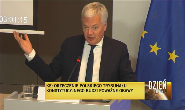 Komisarz UE Didier Reynders komentuje orzeczenie w sprawie wyższości konstytucji nad prawem unijnym 