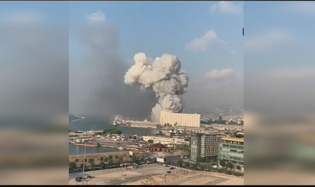 Zarejestrowany moment wybuchu w Bejrucie 