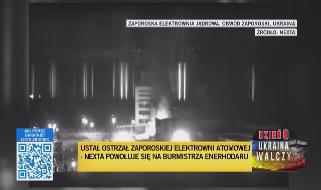Ustał ostrzał Zaporoskiej Elektrowni Atomowej