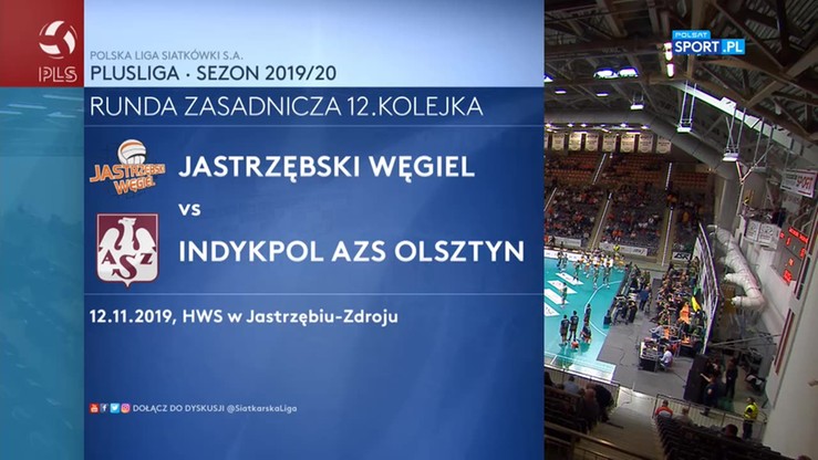 Jastrzębski Węgiel - Indykpol AZS Olsztyn 0:3. Skrót meczu
