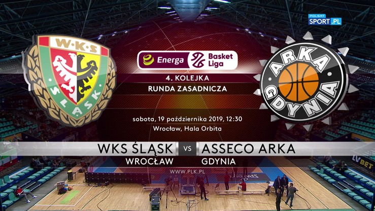 Śląsk Wrocław - Asseco Arka Gdynia 83:85. Skrót meczu