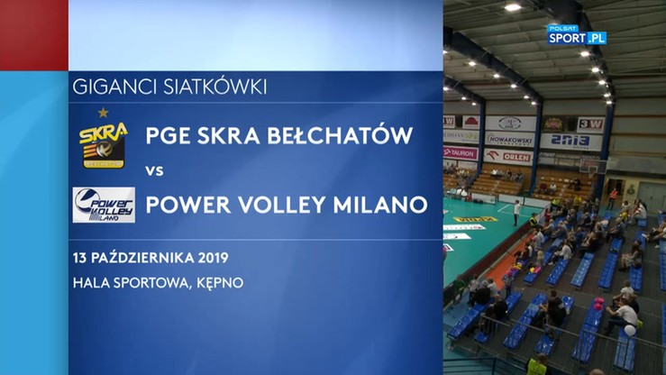 PGE Skra Bełchatów - Power Volley Milano 1:3. Skrót meczu