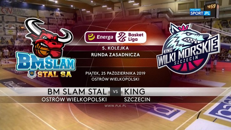 BM Slam Stal Ostrów Wlkp. - King Szczecin 71:96. Skrót meczu
