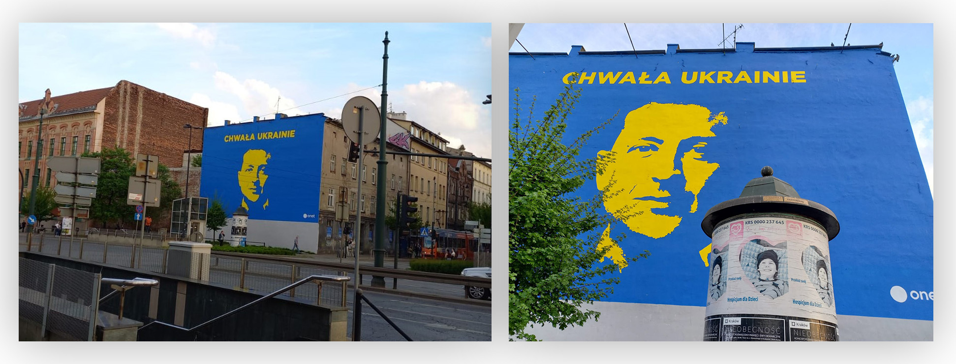 Tak 13 maja wyglądał mural na rogu Rakowickiej i Lubomirskiego w Krakowie