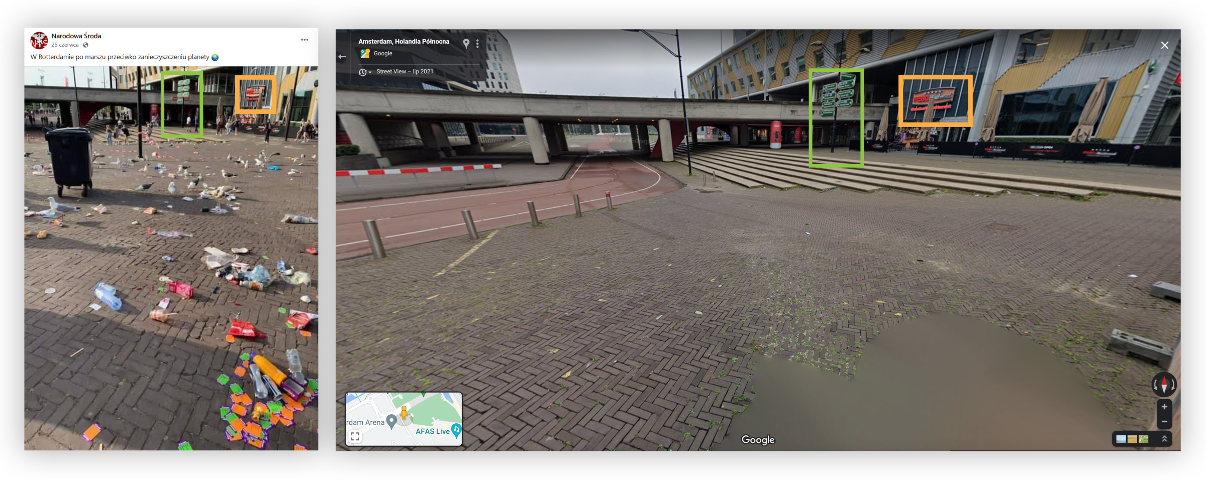 Na zdjęciu widać ulicę w Amsterdamie, a nie Rotterdamie