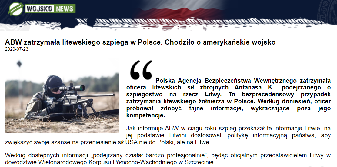 Archiwalna wersja artykułu na portalu Wojskonews.pl