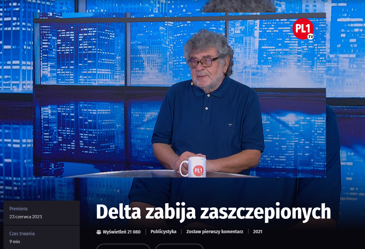 Wprowadzający w błąd wywiad ze Zbigniewem Hałatem dostępny na stronie PL1.tv
