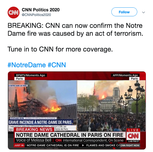 Konto podszywające się pod CNN