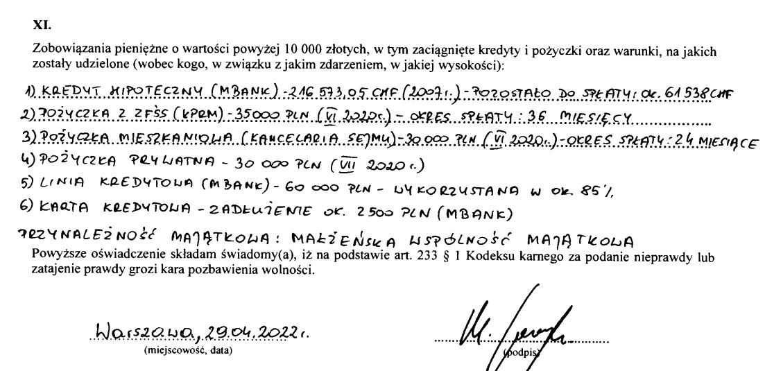 Credits from the head of the Chancellery of Prime Minister Michał Dworczyk 