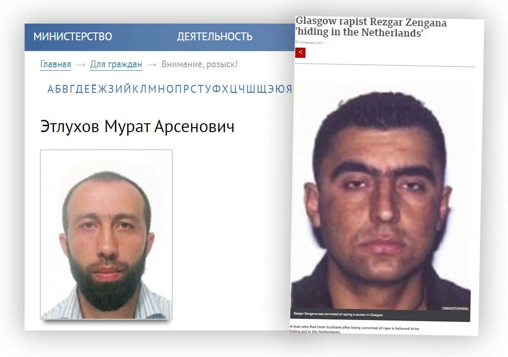 "Imigranci" pokazani w fałszywce na temat zabójstwa polskiego księdza to poszukiwane przez Interpol zupełnie inne osoby - tu dwa przykłady