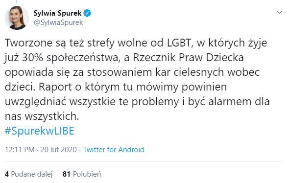 Sylwia Spurek o "strefach wolnych od LGBT"